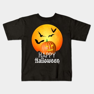 Jack O Lantern Happy Halloween Pumpkin Kids T-Shirt